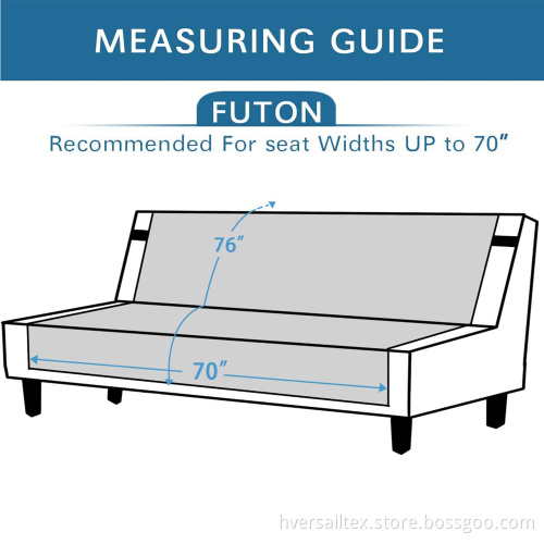 Reversible Water Resistant Futon Cover Seat
